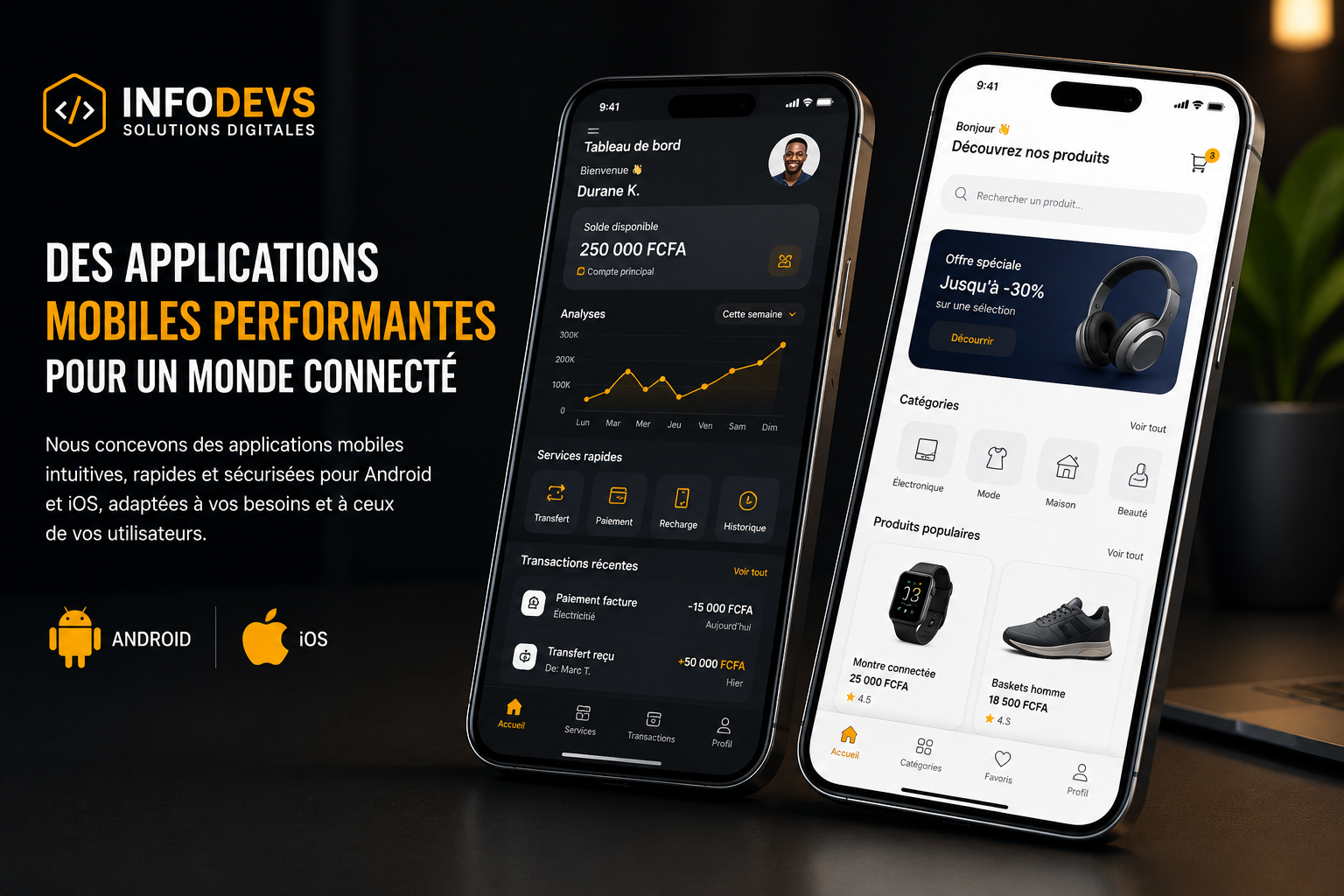 Application mobile développée par INFODEVS